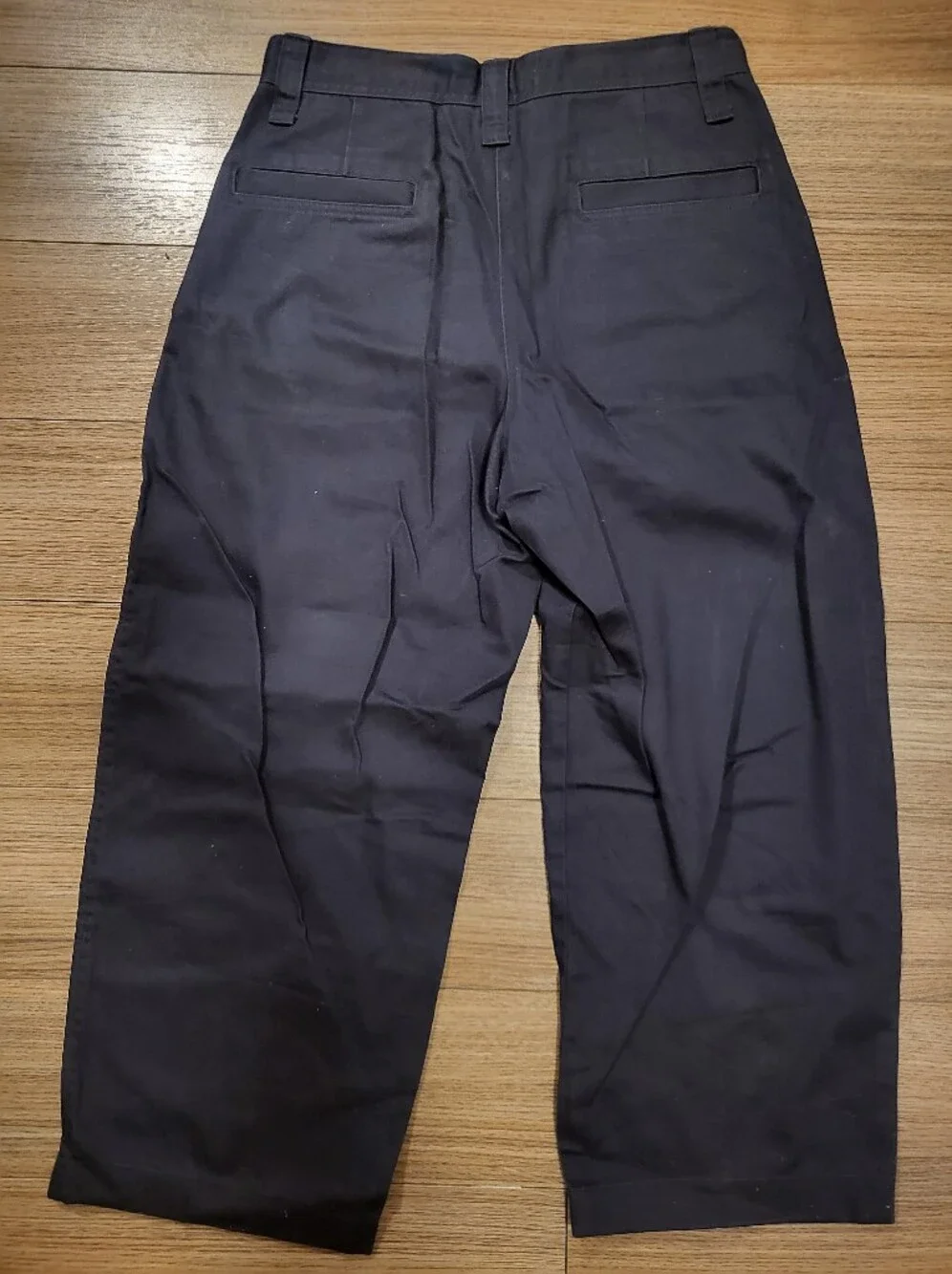 Men's Uniqlo Navy Workwear Chino Pants - Classic Fit